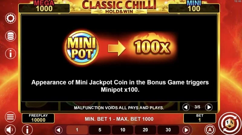 Classic Chilli Hold & Win - nisja e raundit Hold & Win